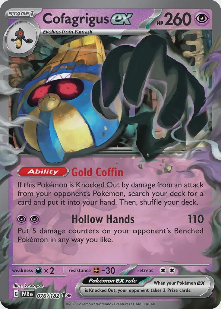 Cofagrigus ex - Double Rare - Paradox Rift - 76