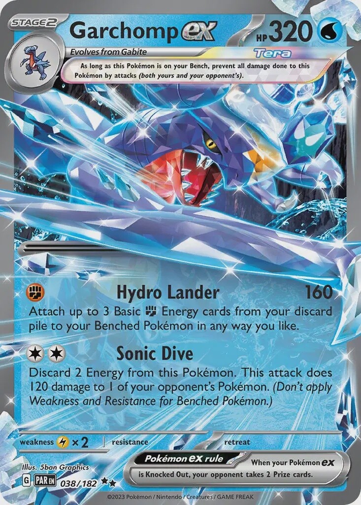 Garchomp ex - Double Rare - Paradox Rift - 38