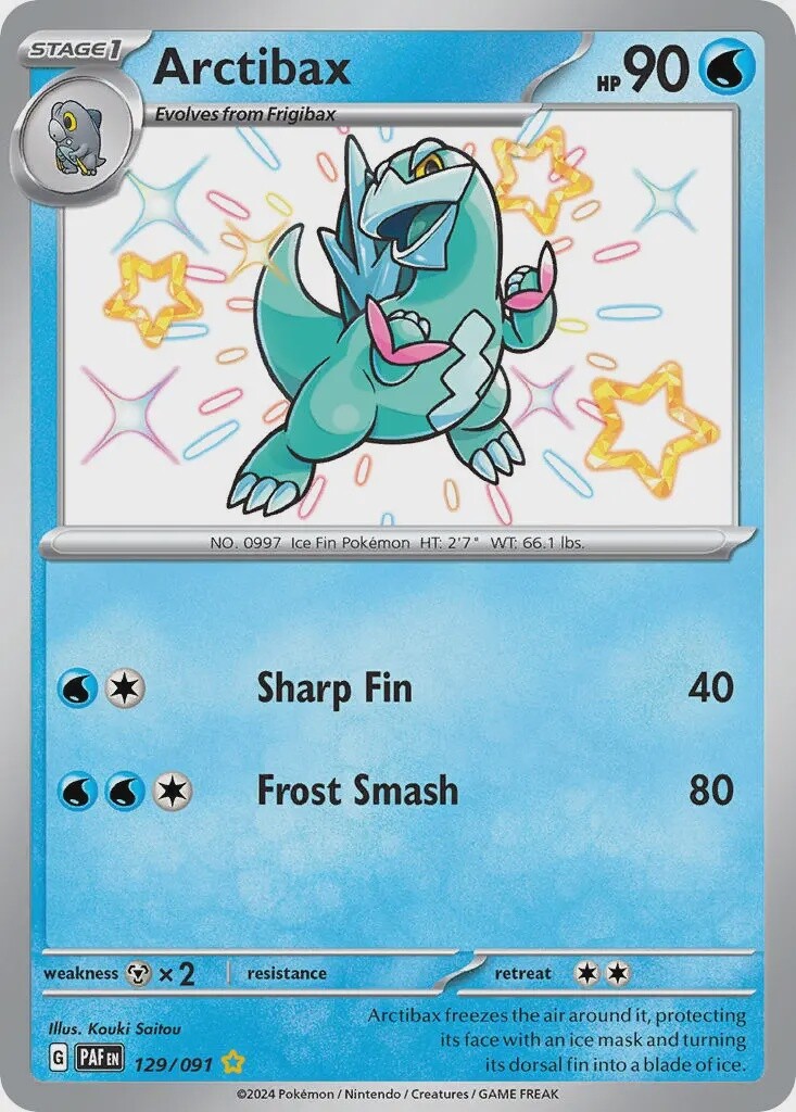 Arctibax - Shiny Rare - Paldean Fates - 129
