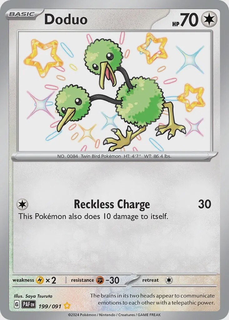 Doduo - Shiny Rare - Paldean Fates - 199
