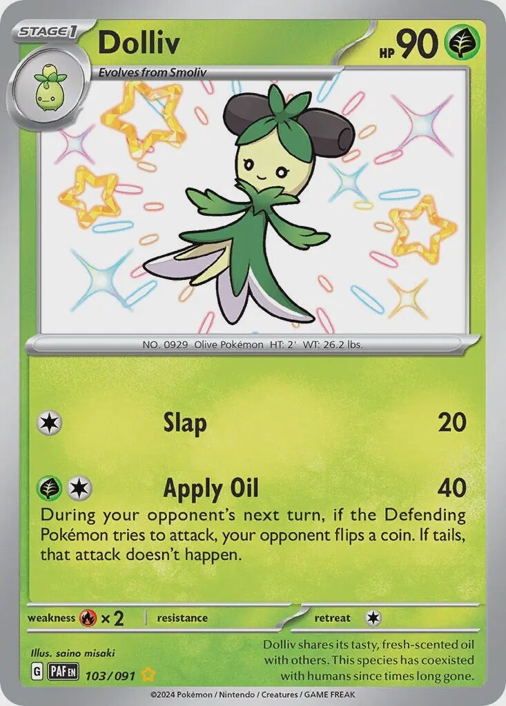 Dolliv - Shiny Rare - Paldean Fates - 103