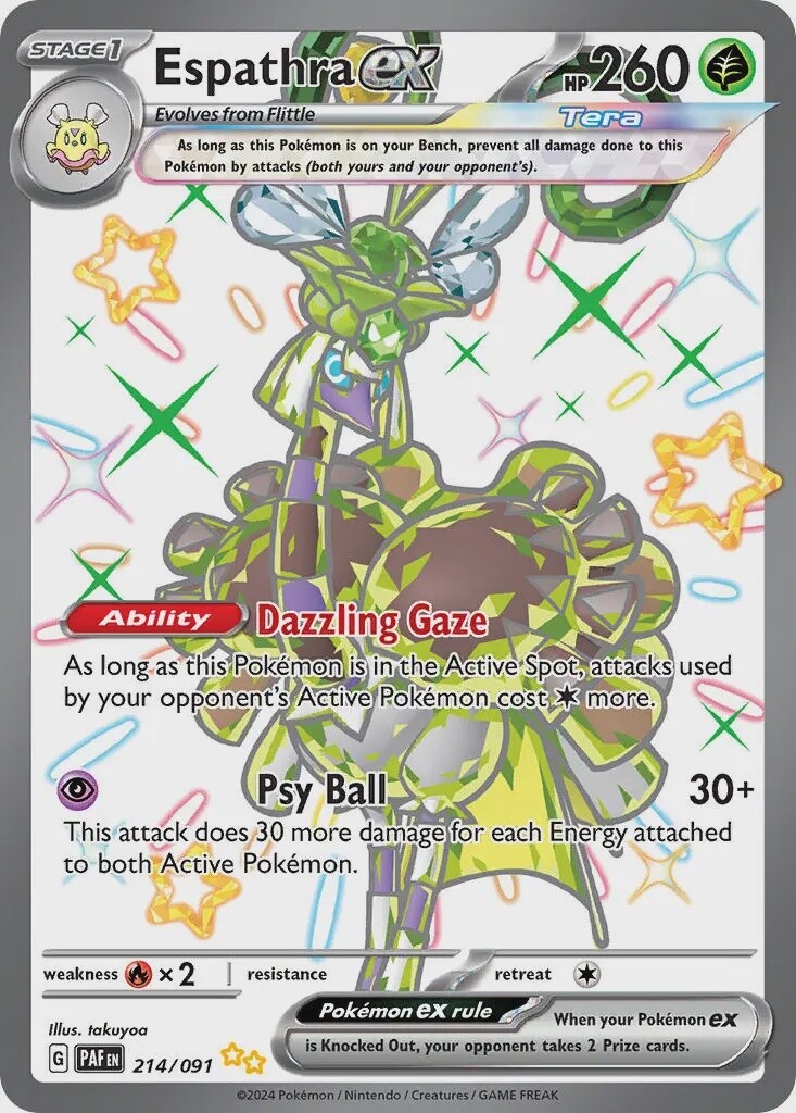 Espathra ex - Shiny Ultra Rare - Paldean Fates - 214