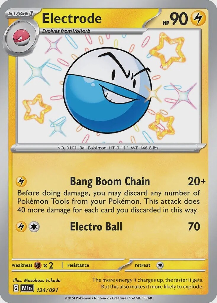 Electrode - Shiny Rare - Paldean Fates - 134