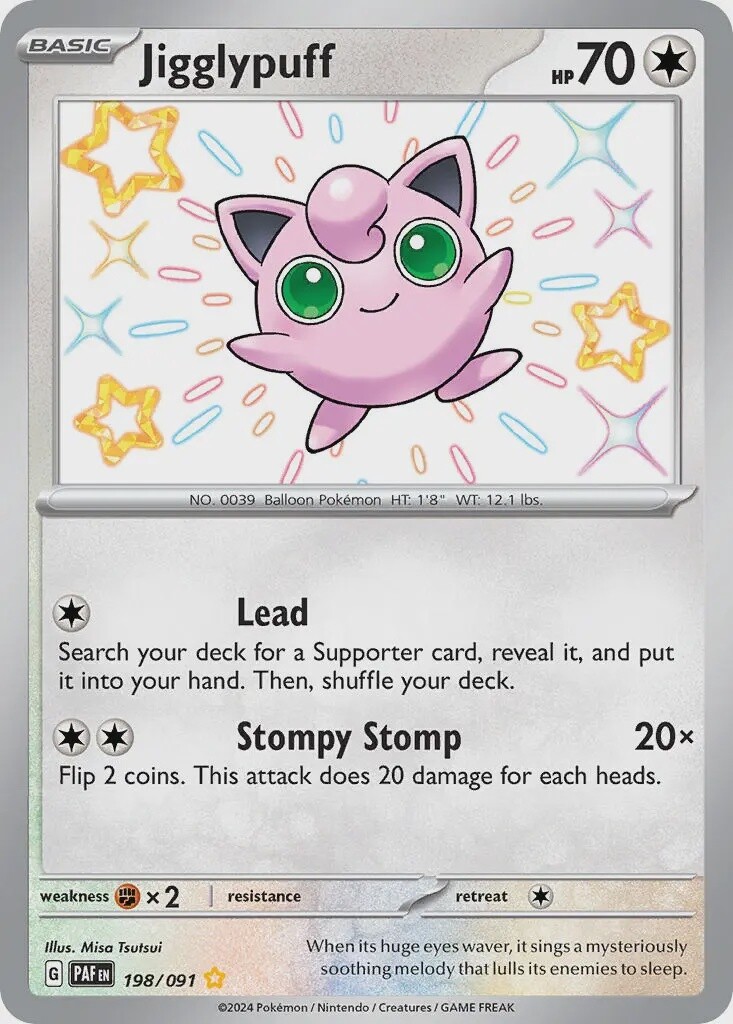 Jigglypuff - Shiny Rare - Paldean Fates - 198