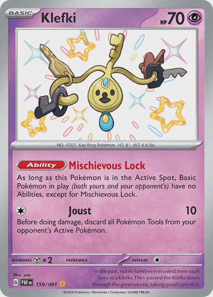 Klefki - Shiny Rare - Paldean Fates - 159