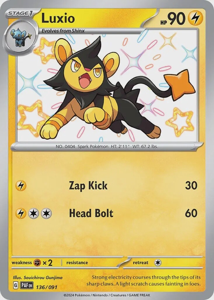Luxio - Shiny Rare - Paldean Fates - 136