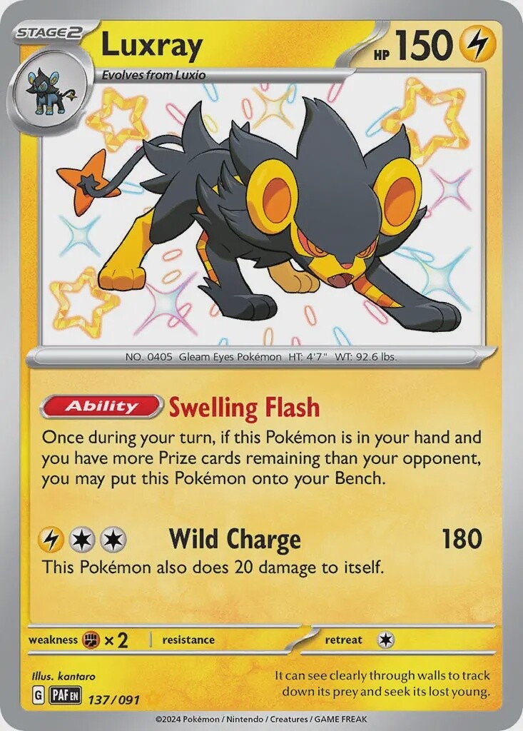 Luxray - Shiny Rare - Paldean Fates - 137