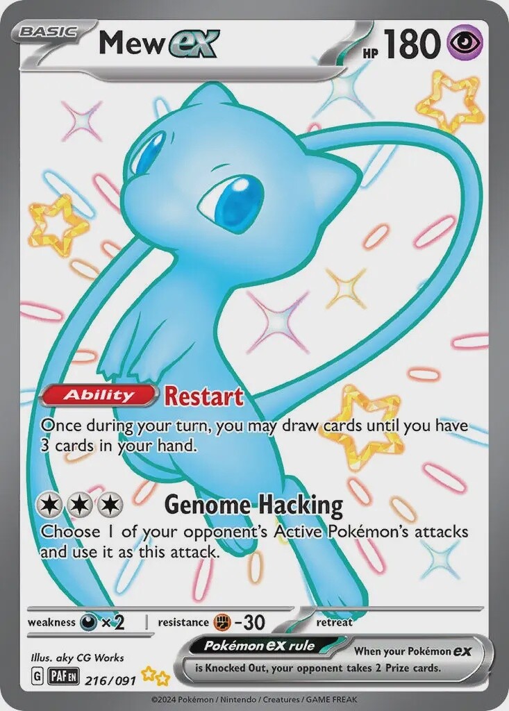 Mew ex - Shiny Ultra Rare - Paldean Fates - 216