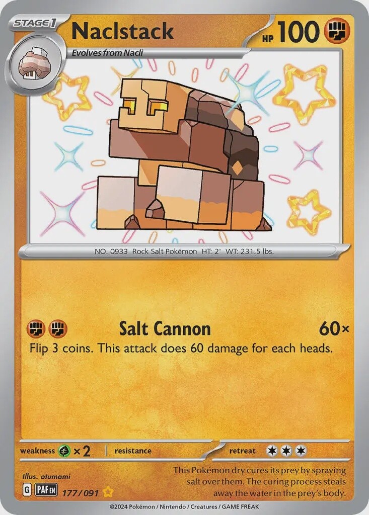 Naclstack - Shiny Rare - Paldean Fates - 177