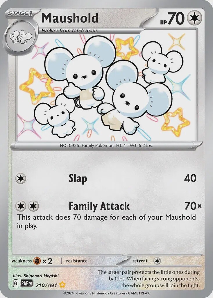 Maushold - Shiny Rare - Paldean Fates - 210