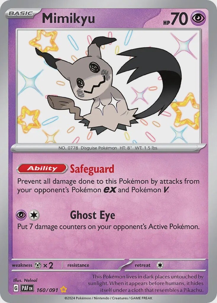 Mimikyu - Shiny Rare - Paldean Fates - 160