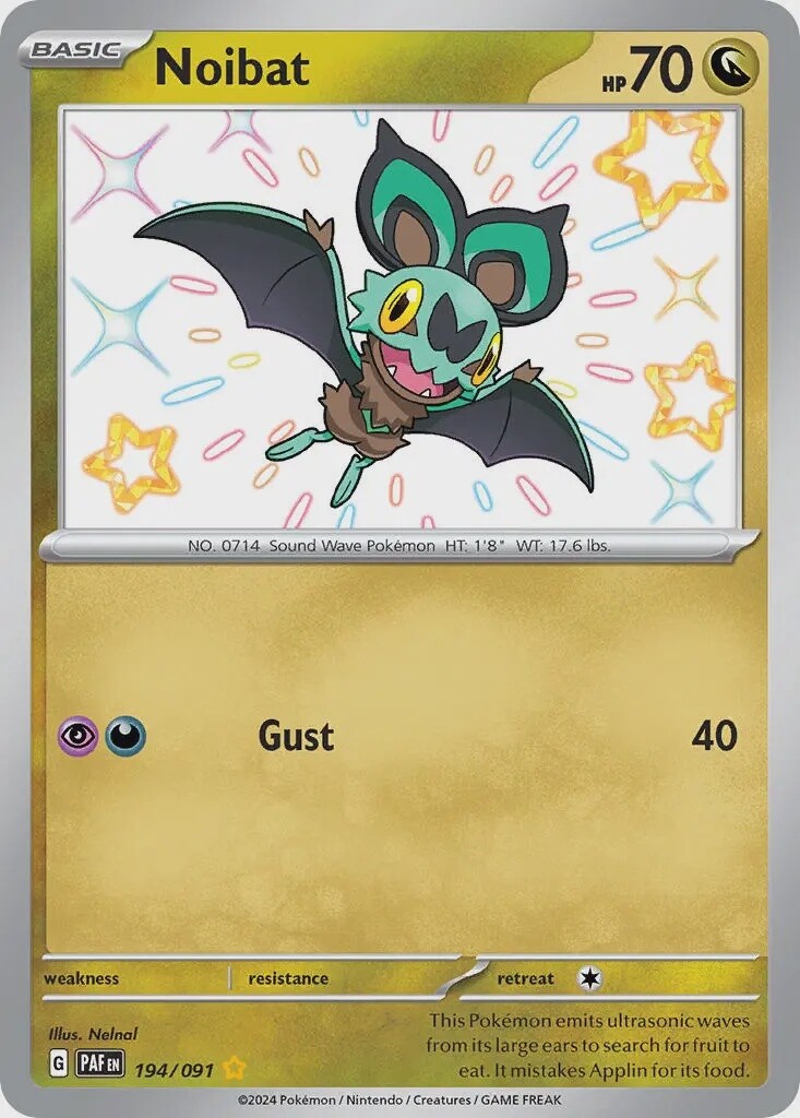 Noibat - Shiny Rare - Paldean Fates - 194