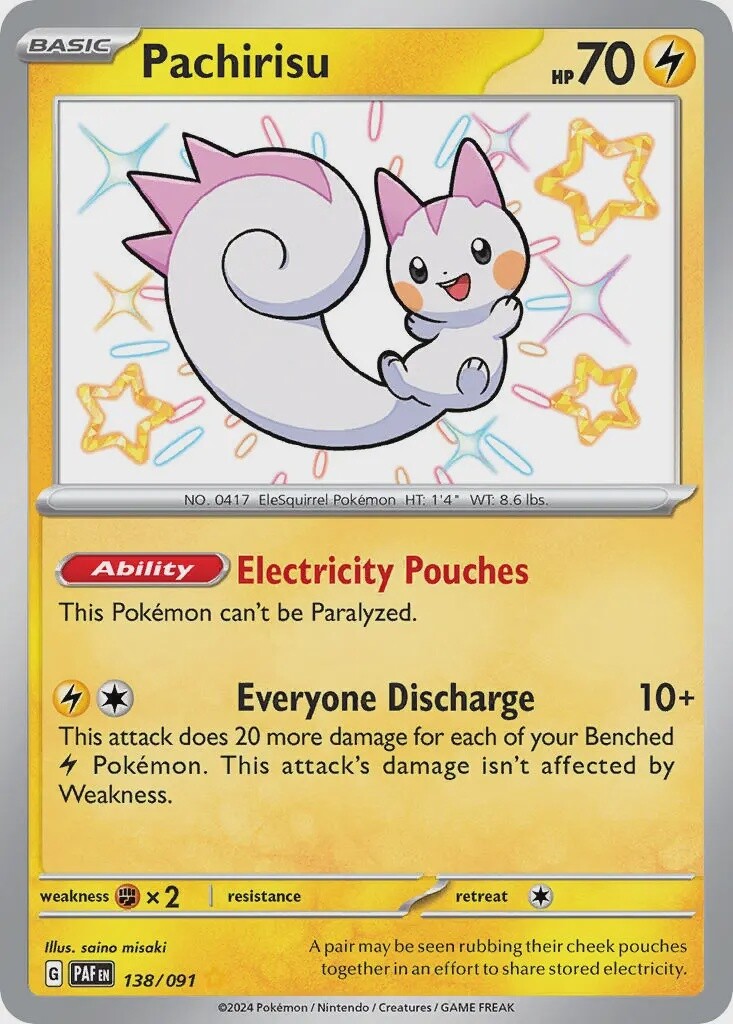 Pachirisu - Shiny Rare - Paldean Fates - 138