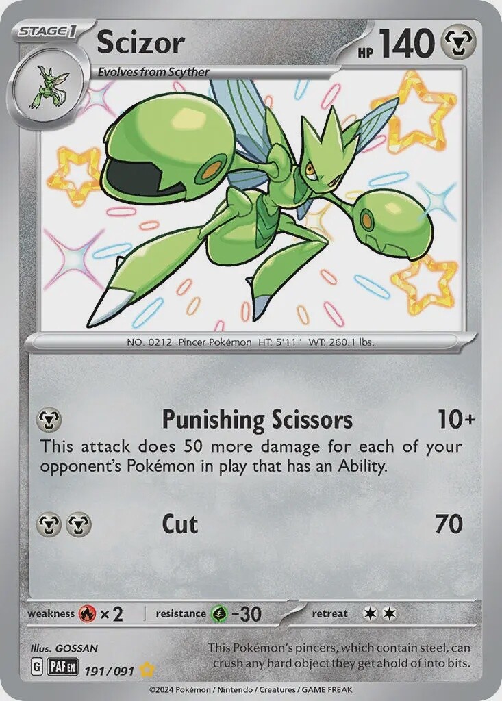 Scizor - Shiny Rare - Paldean Fates - 191