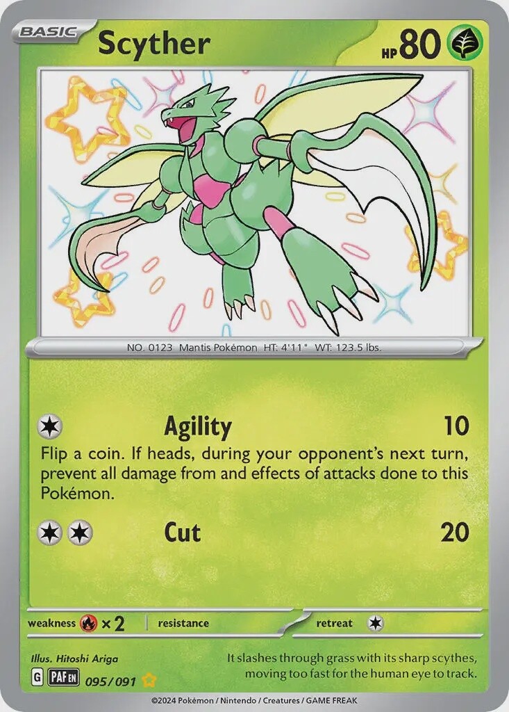 Scyther - Shiny Rare - Paldean Fates - 95