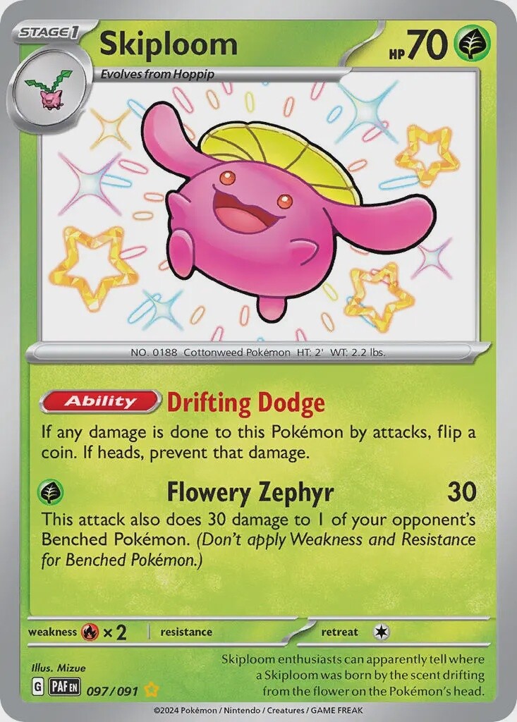 Skiploom - Shiny Rare - Paldean Fates - 97