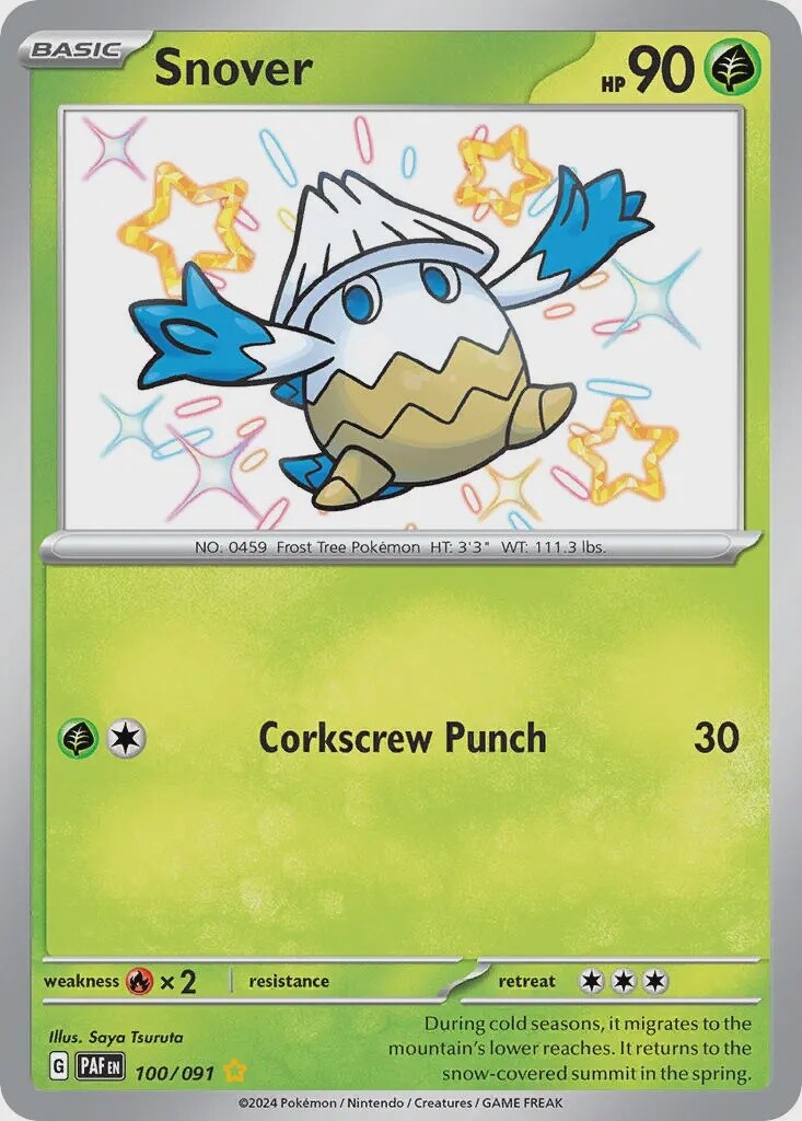 Snover - Shiny Rare - Paldean Fates - 100