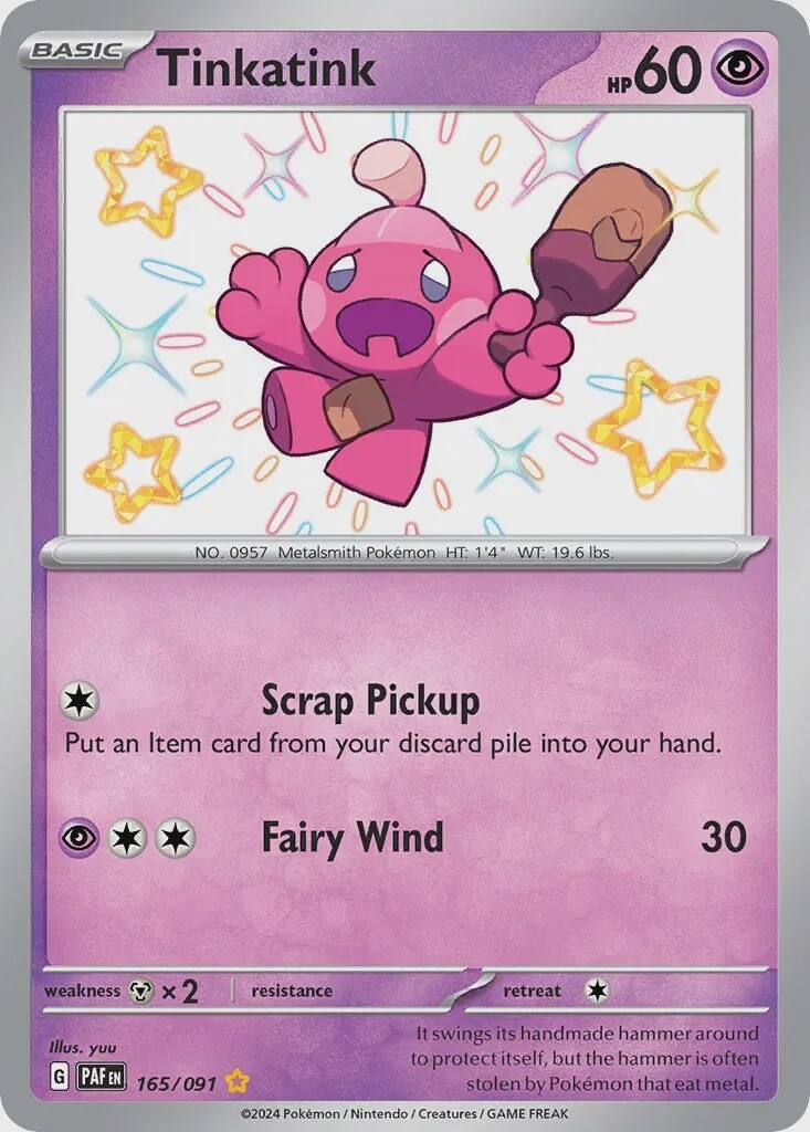 Tinkatink - Shiny Rare - Paldean Fates - 165
