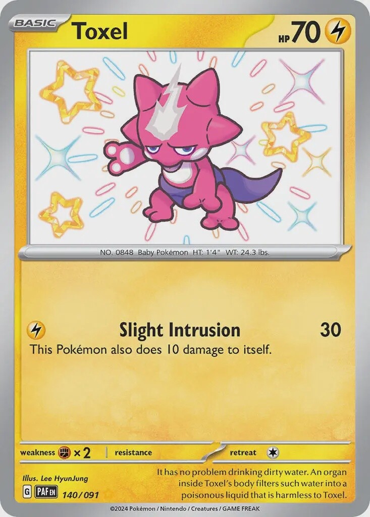Toxel - Shiny Rare - Paldean Fates - 140