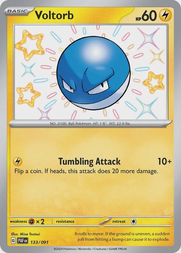Voltorb - Shiny Rare - Paldean Fates - 133