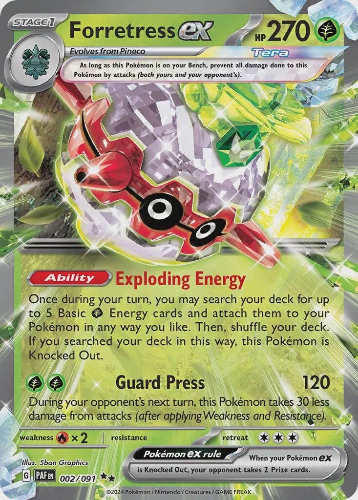 Forretress ex - Double Rare - Paldean Fates - 2