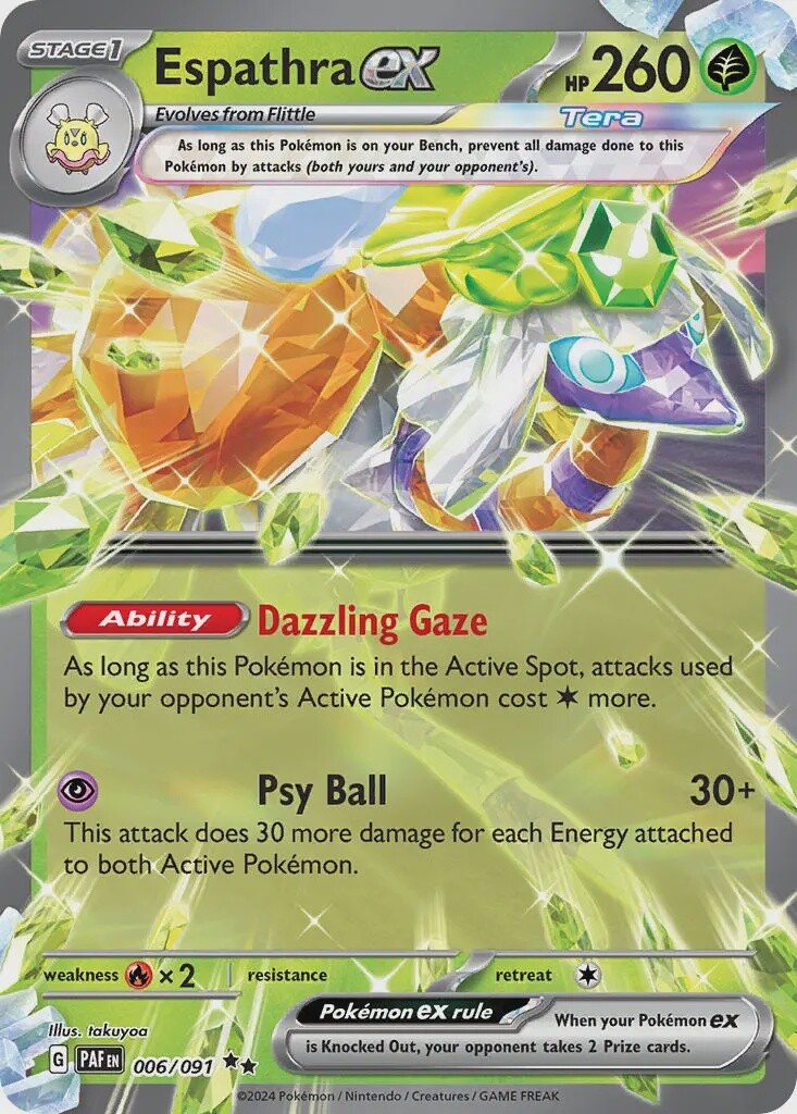 Espathra ex - Double Rare - Paldean Fates - 6