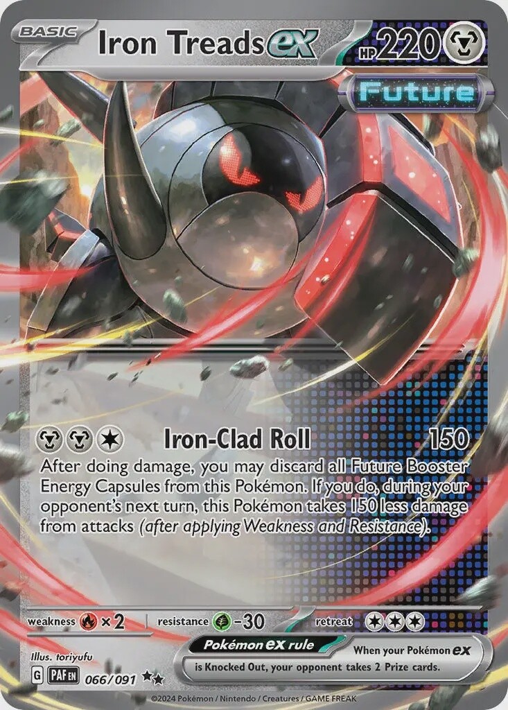 Iron Treads ex - Double Rare - Paldean Fates - 66