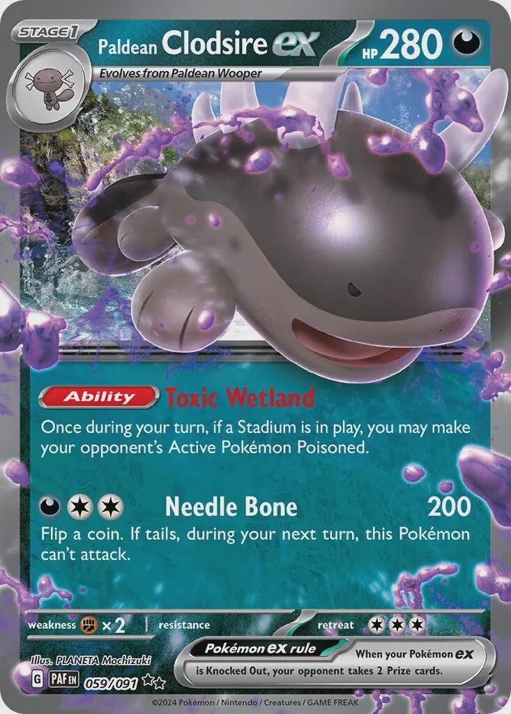 Paldean Clodsire ex - Double Rare - Paldean Fates - 59