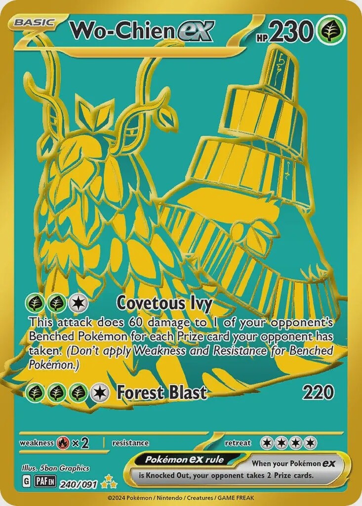 Wo-Chien ex - Secret Rare - Paldean Fates - 240