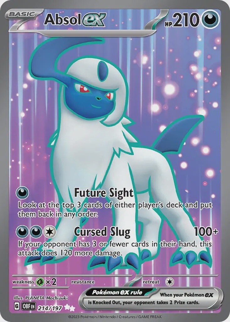 Absol ex - Ultra Rare - Obsidian Flames - 214