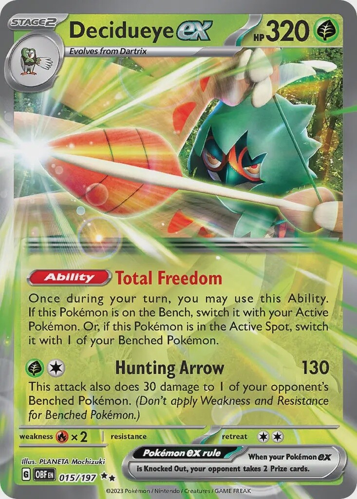 Decidueye ex - Double Rare - Obsidian Flames - 15