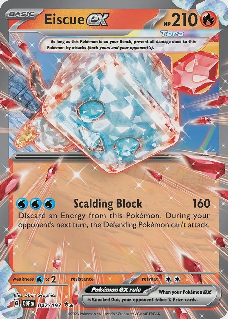 Eiscue ex - Double Rare - Obsidian Flames - 42