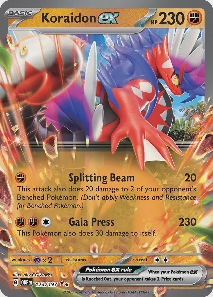 Koraidon ex - Double Rare - Obsidian Flames - 124