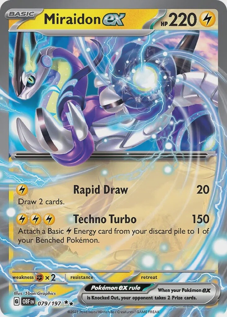 Miraidon ex - Double Rare - Obsidian Flames - 79