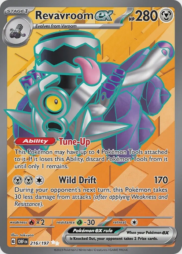 Revavroom ex - Ultra Rare - Obsidian Flames - 216