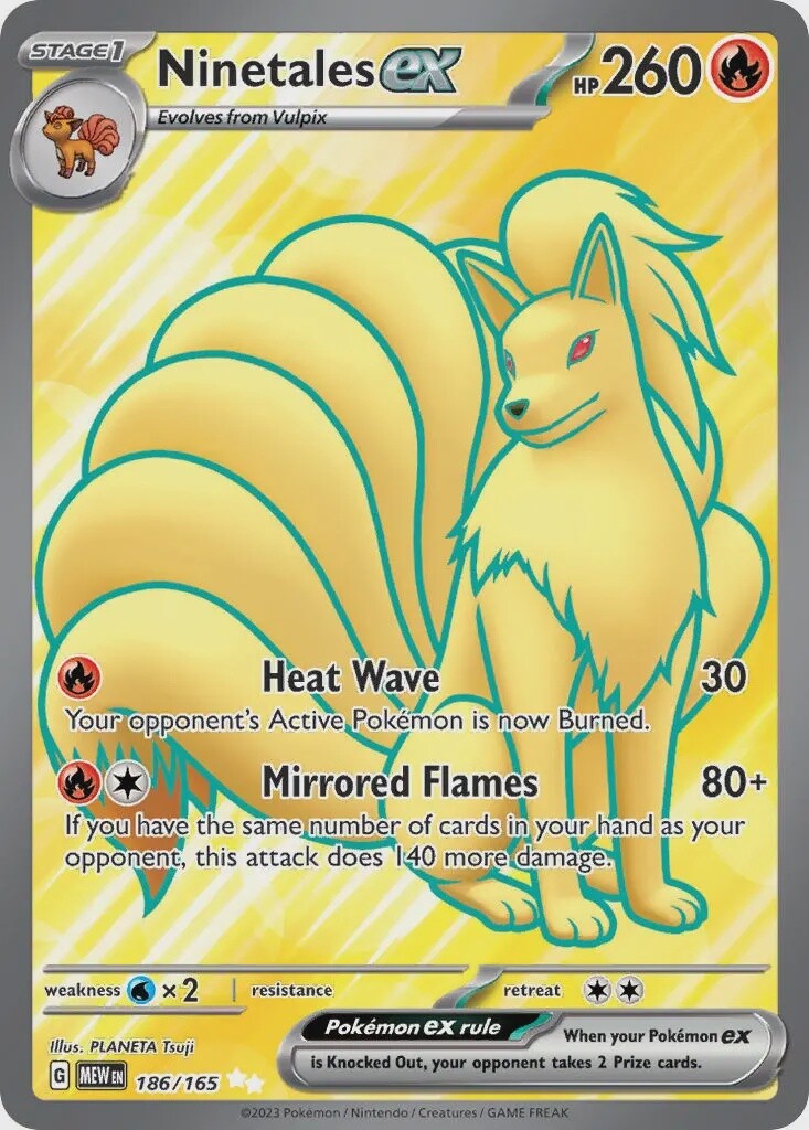 Ninetales ex - Ultra Rare - 151 - 186