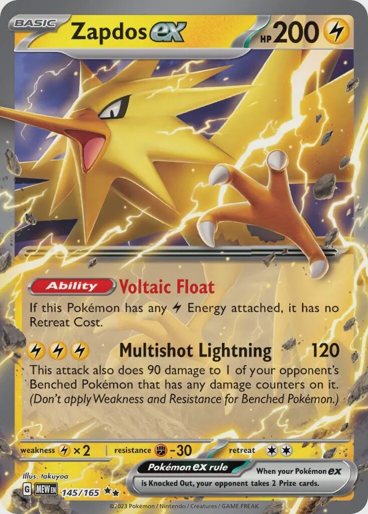 Zapdos ex - Double Rare - 151 - 145