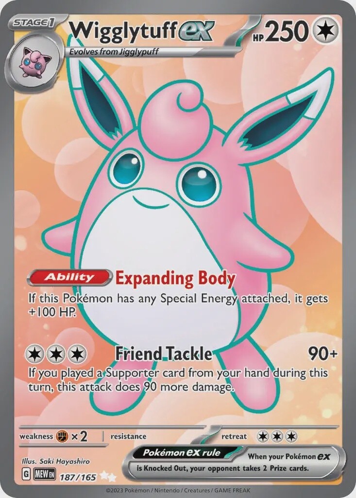 Wigglytuff ex - Ultra Rare - 151 - 187