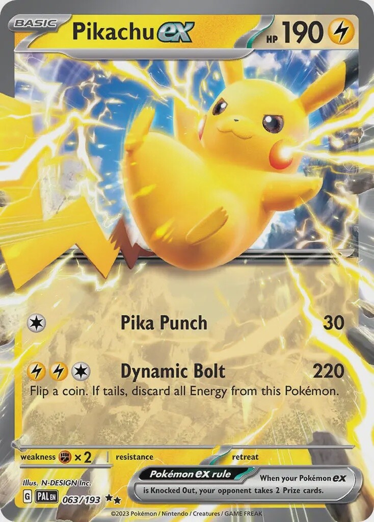 Pikachu ex - Double Rare - Paldea Evolved - 63