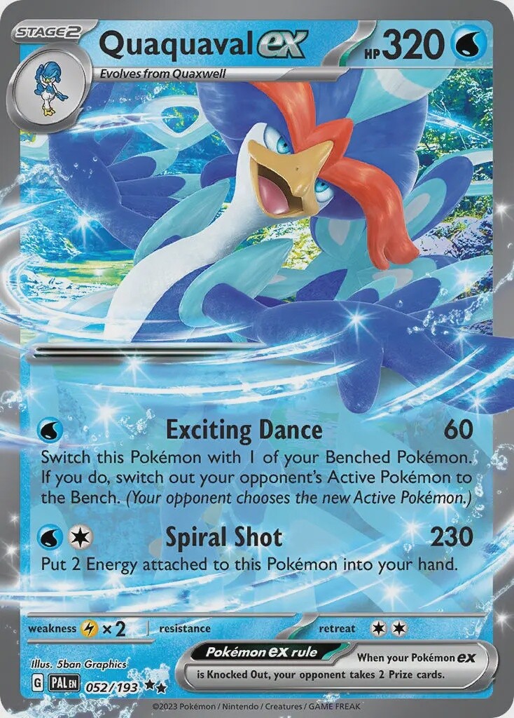 Quaquaval ex - Double Rare - Paldea Evolved - 52