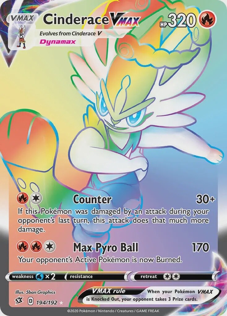 Cinderace VMAX - Secret Rare - Rebel Clash - 194