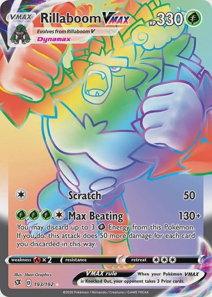Rillaboom VMAX - Secret Rare - Rebel Clash - 193