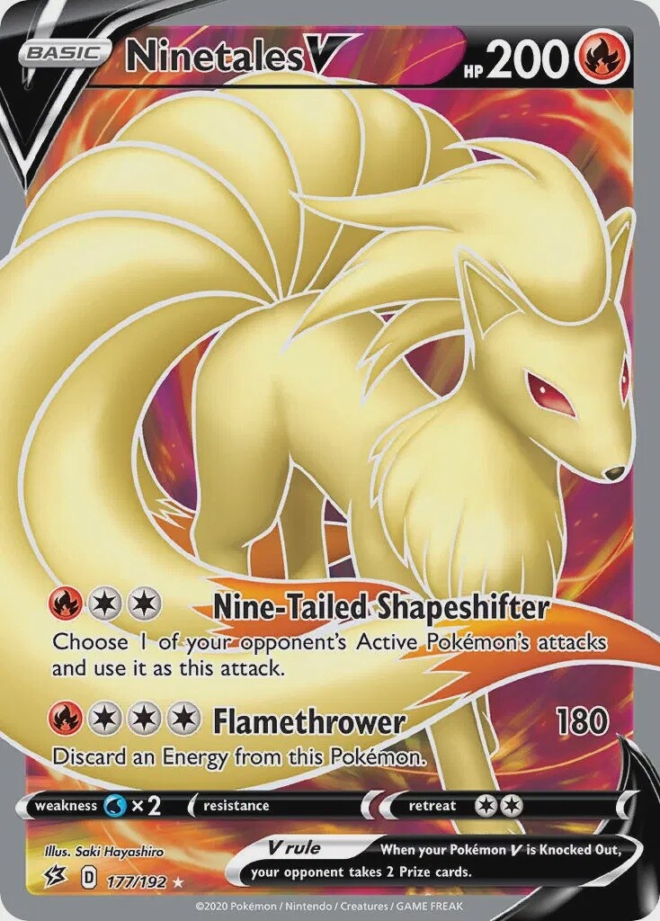 Ninetales V - Ultra Rare - Rebel Clash - 177