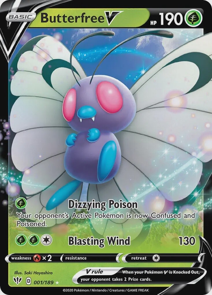 Butterfree V - Ultra Rare - Darkness Ablaze - 1