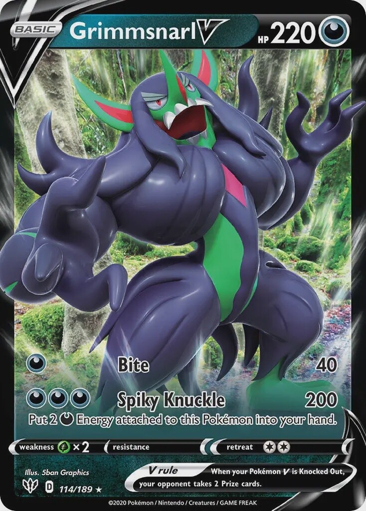 Grimmsnarl V - Ultra Rare - Darkness Ablaze - 114