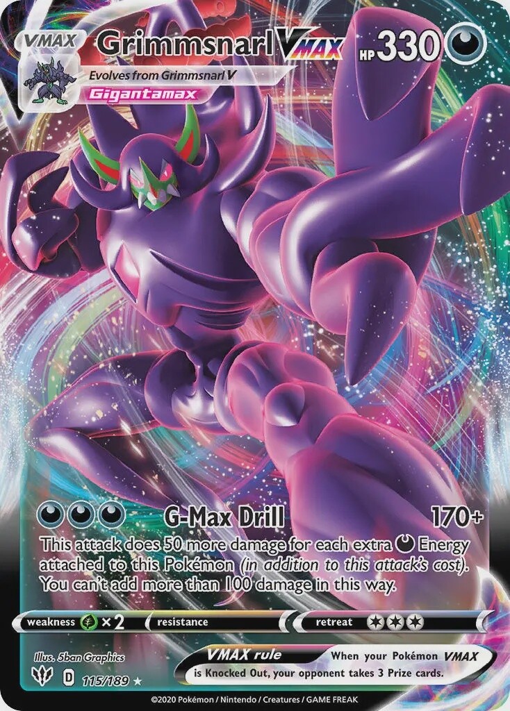 Grimmsnarl VMAX - Ultra Rare - Darkness Ablaze - 115