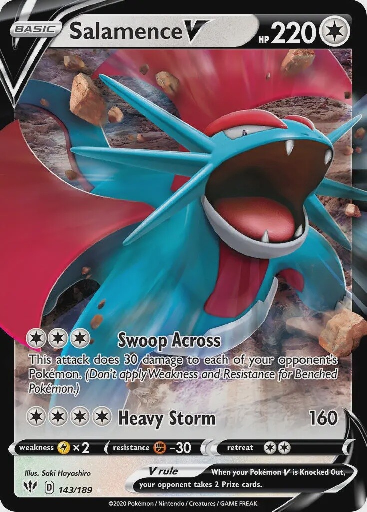 Salamence V - Ultra Rare - Darkness Ablaze - 143