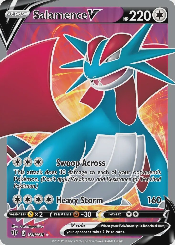 Salamence V - Ultra Rare - Darkness Ablaze - 185