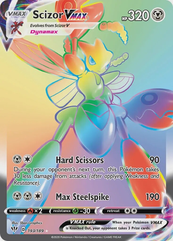 Scizor VMAX - Secret Rare - Darkness Ablaze - 193
