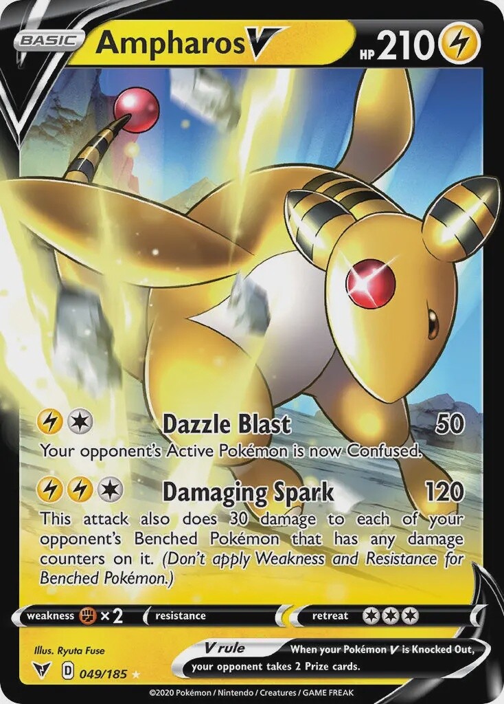 Ampharos V - Ultra Rare - Vivid Voltage - 49